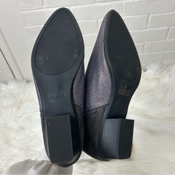 Qupid Faux Leather Grey Purple Shimmer Ankle Boots Size 10 - Picture 4 of 10